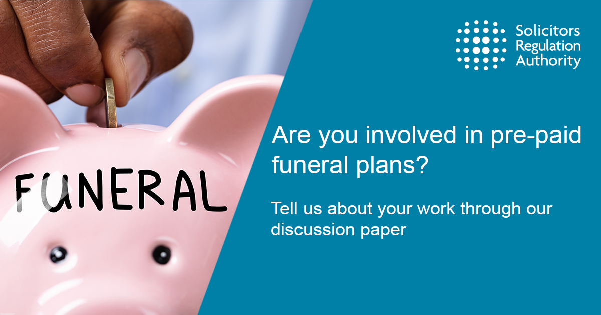 SRA Responding to the FCA's regulation of the prepaid funeral plan market Solicitors