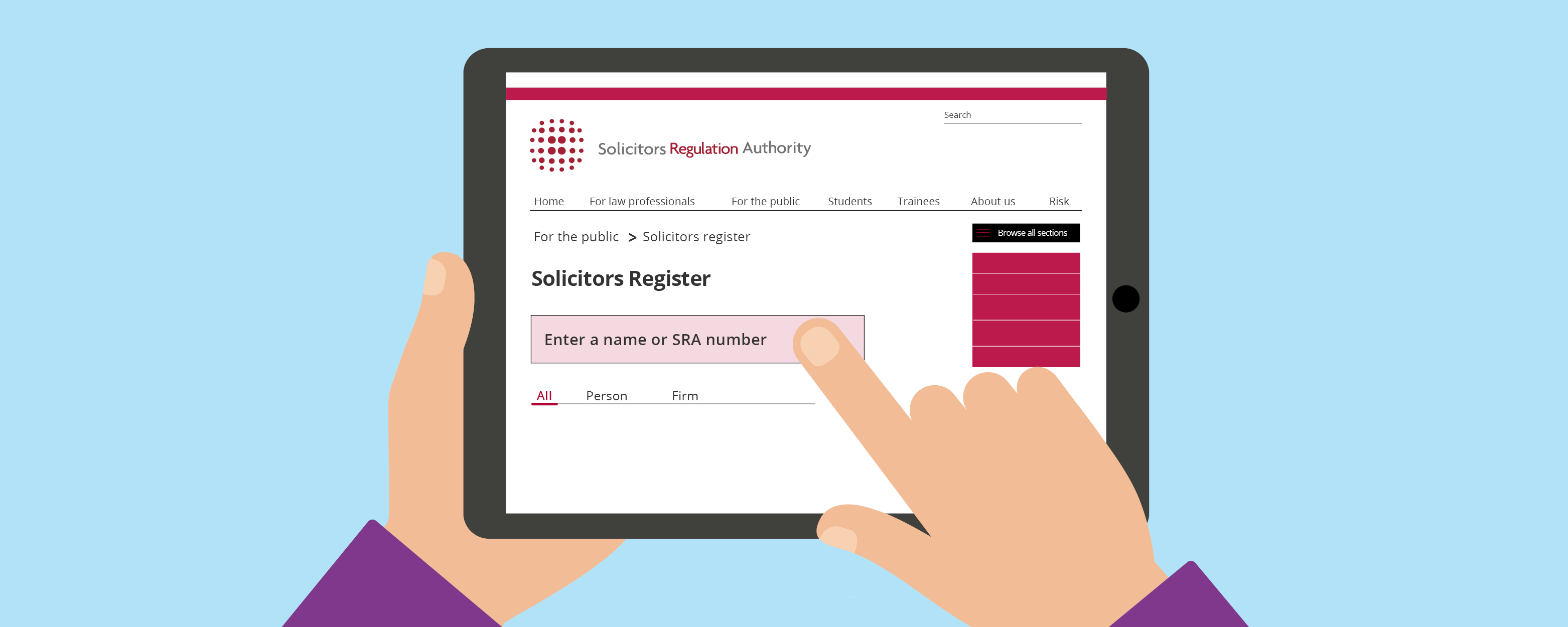 Checking the Solicitors Register